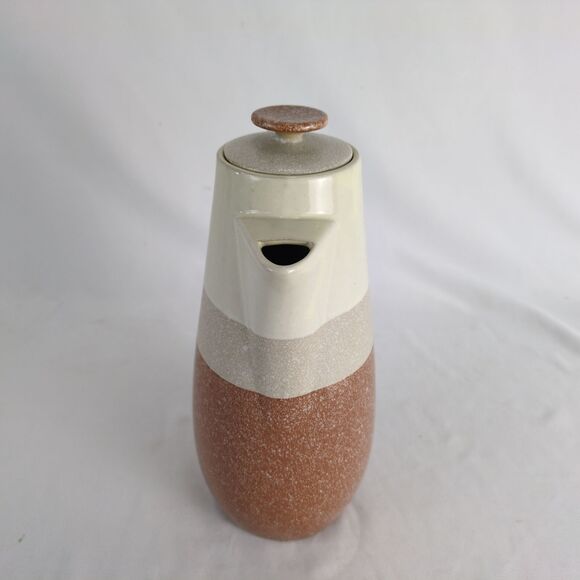 Vtg Mid-Century Harmony House Stonecrest Coffee Tea Pot 10" Tall Speckled w/ Lid - Picture 3 of 9